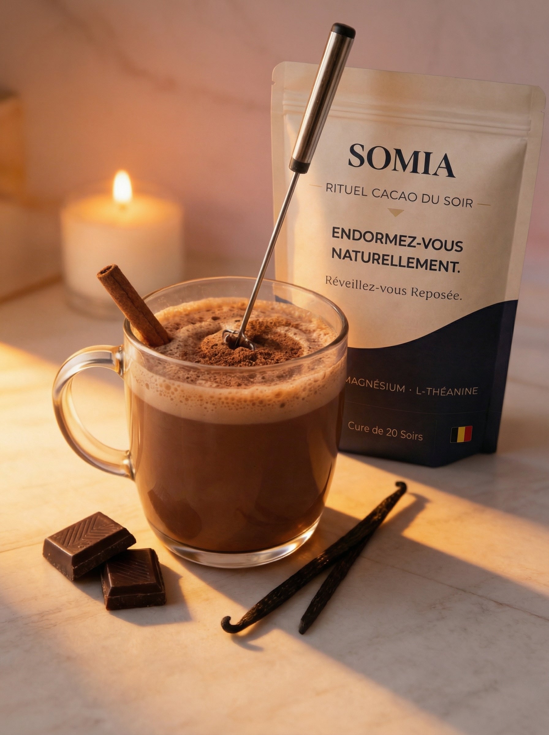 SOMIA - Rituel de récupération nocturne - Cacao Chocolat